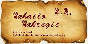Mahailo Makregić vizit kartica